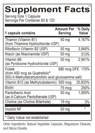 Methyl B Complex Supplemental Facts